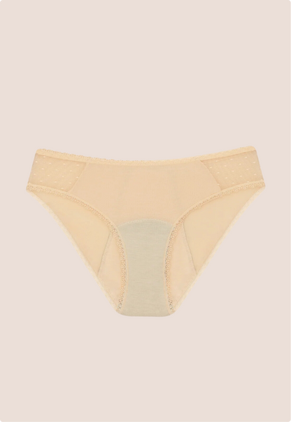 PERIOD PANTIES TRANSPARENT HIPS BEIGE DETAIL GENERAL