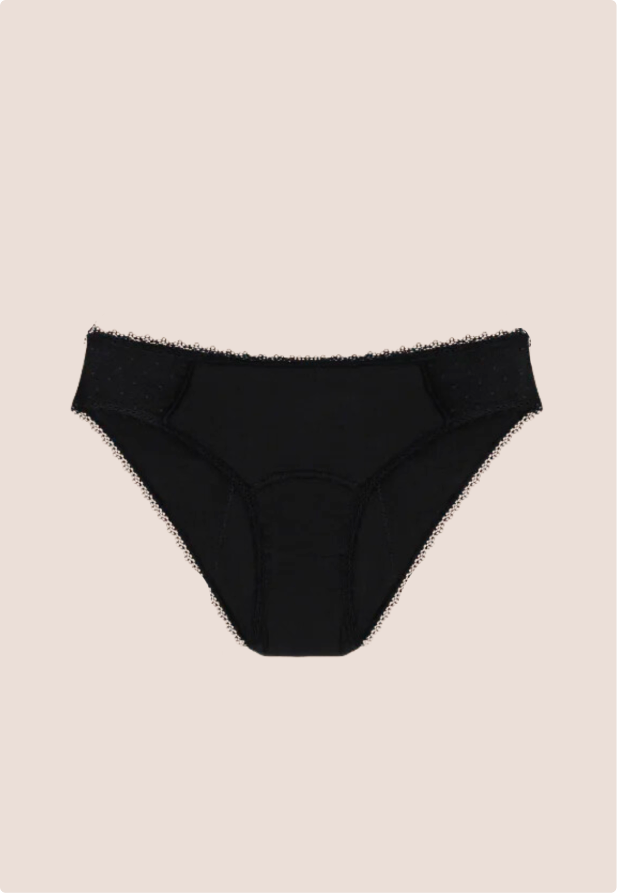 PERIOD PANTIES TRANSPARENT HIPS BLACK DETAIL GENERAL